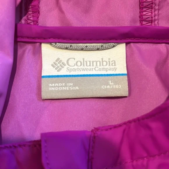 Columbia Windbreaker Girls Zip Up Hooded Jacket - Picture 4 of 5